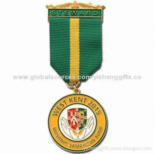 Honor Medal, Soft Enamel, Optional Plating Colors, Customized Designs are Accepted